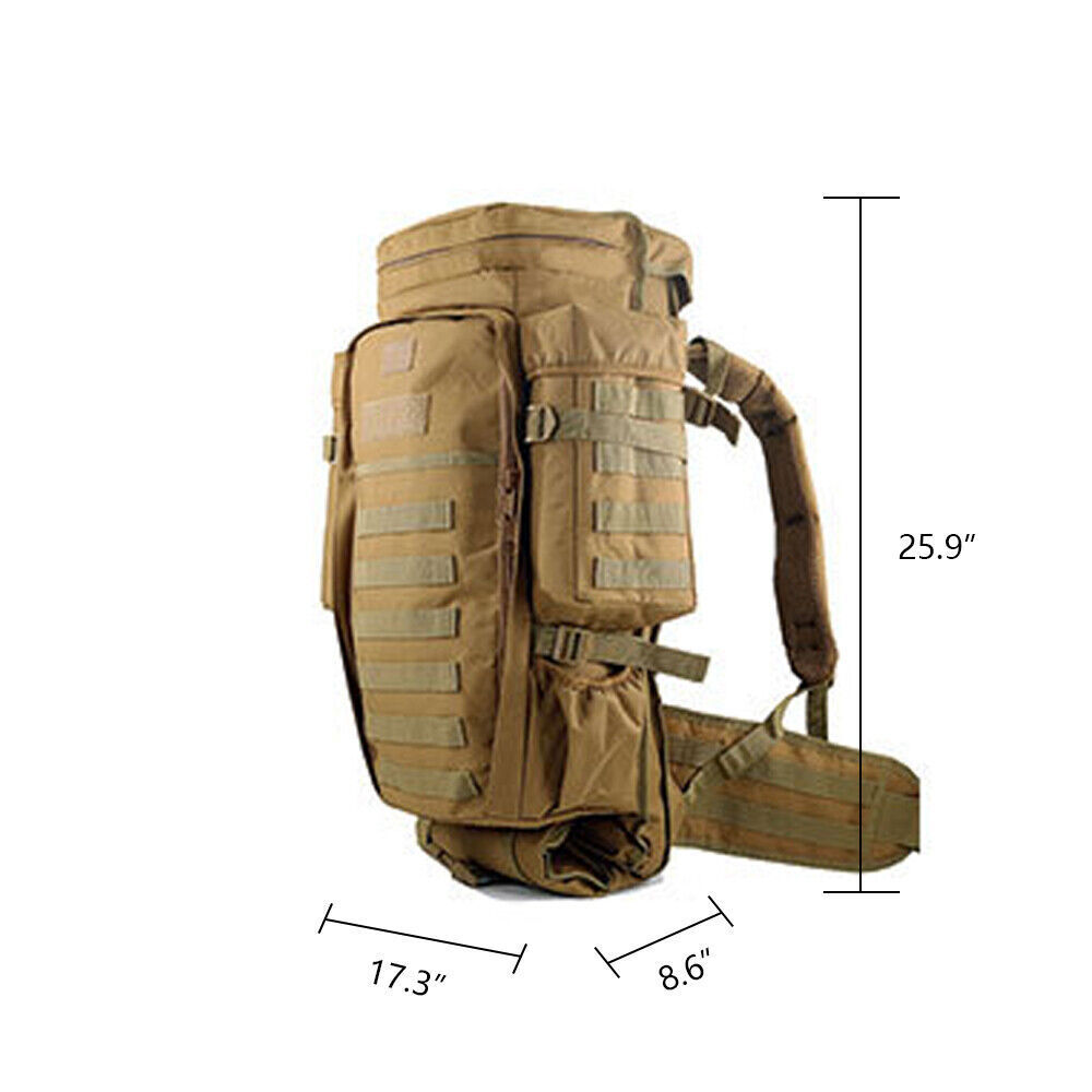 75L Large Camping Backpacks Tactical Rifle Bag Army Molle Bag Daypacks Rucksack