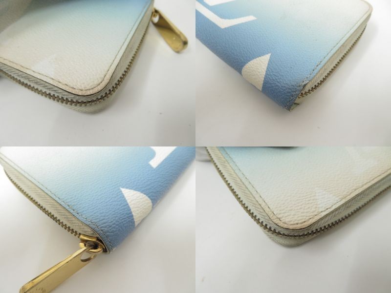 Authentic LOUIS VUITTON Monogram Giant Zip Around Zippy Wallet S#47269