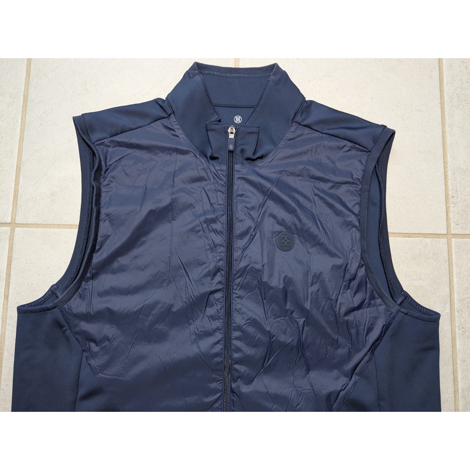 G/Fore Men’s Large Interlock Performer Vest Stretch Tech Twighlight Navy Blue
