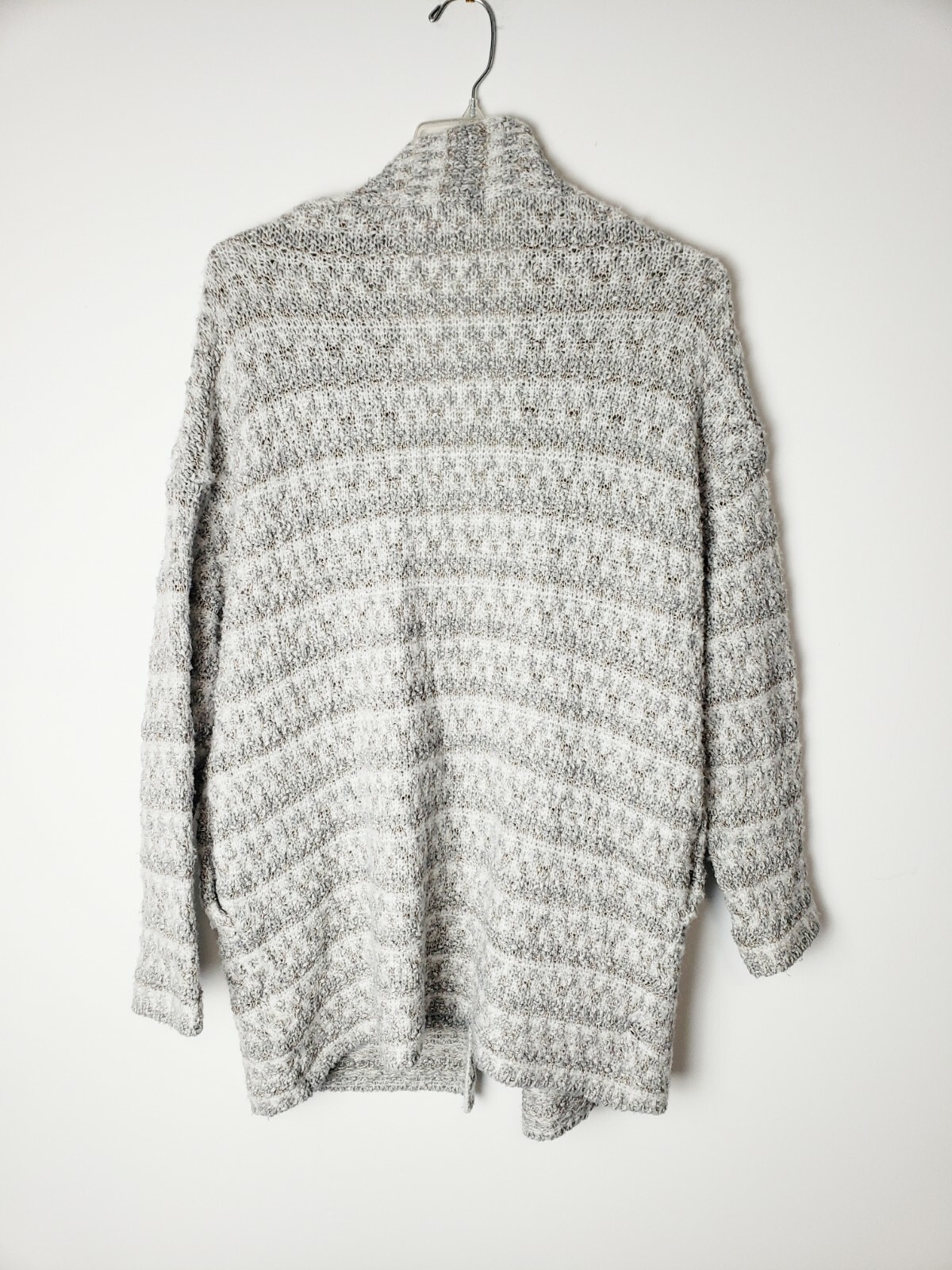 Joie Size S Loredo Boucle Cardigan Gray Knit Open Front