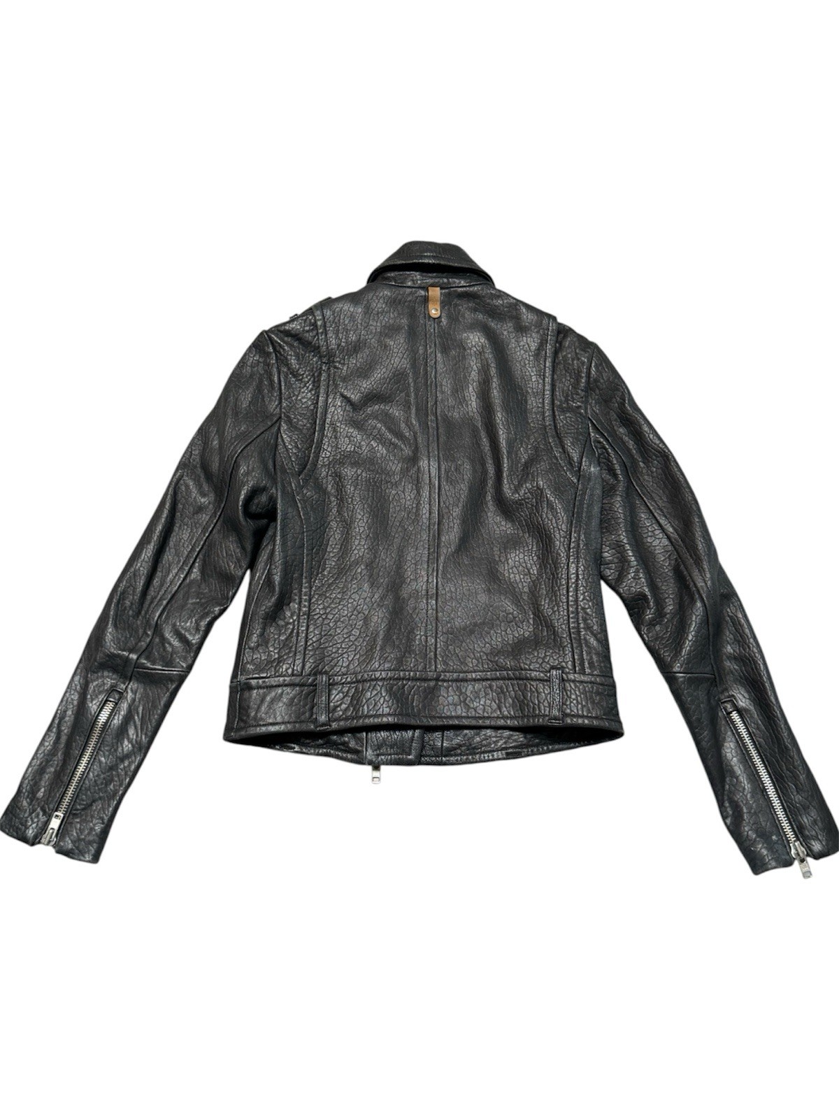 Mackage for Aritzia Black Lambskin Leather Moto Biker Jacket Women’s S/P