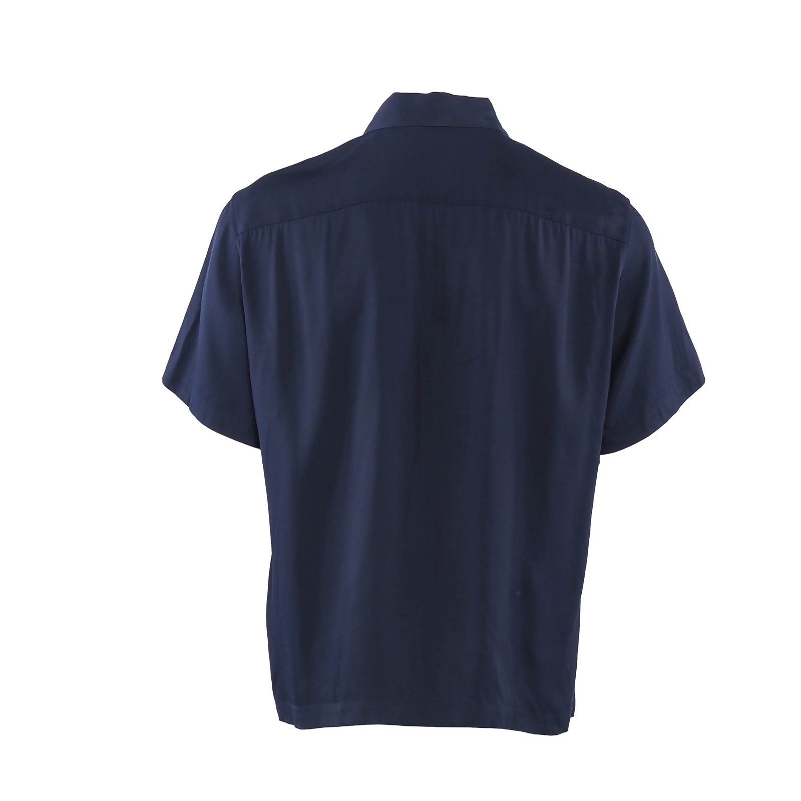 Sandro shirt blue size M men’s viscose short sleeve shirt navy shpcm01017