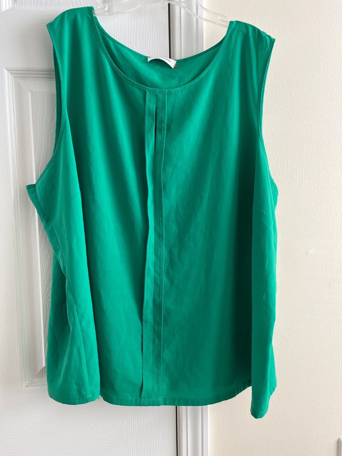 calvin klein green sleeveless blouse size 3x