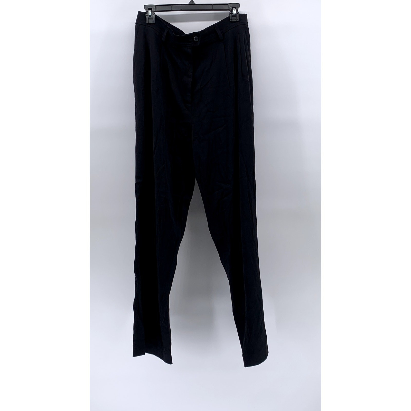 KALLMEYER NEW YORK Women’s Black Solid Wide-Leg Regular-Fit Pants SZ 12