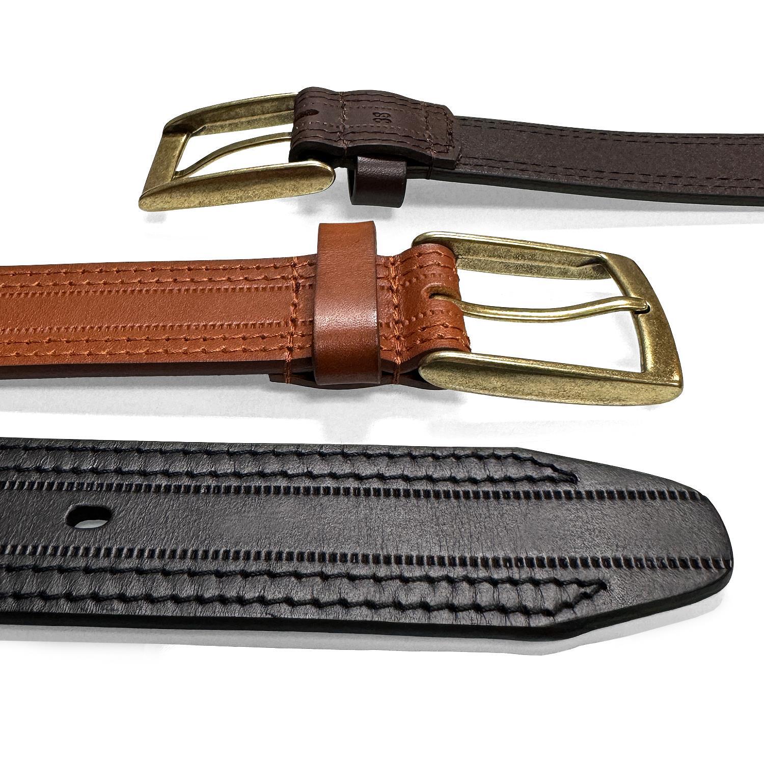 Men’s Belts One Piece 100% Genuine Leather Work Business Dress Belt