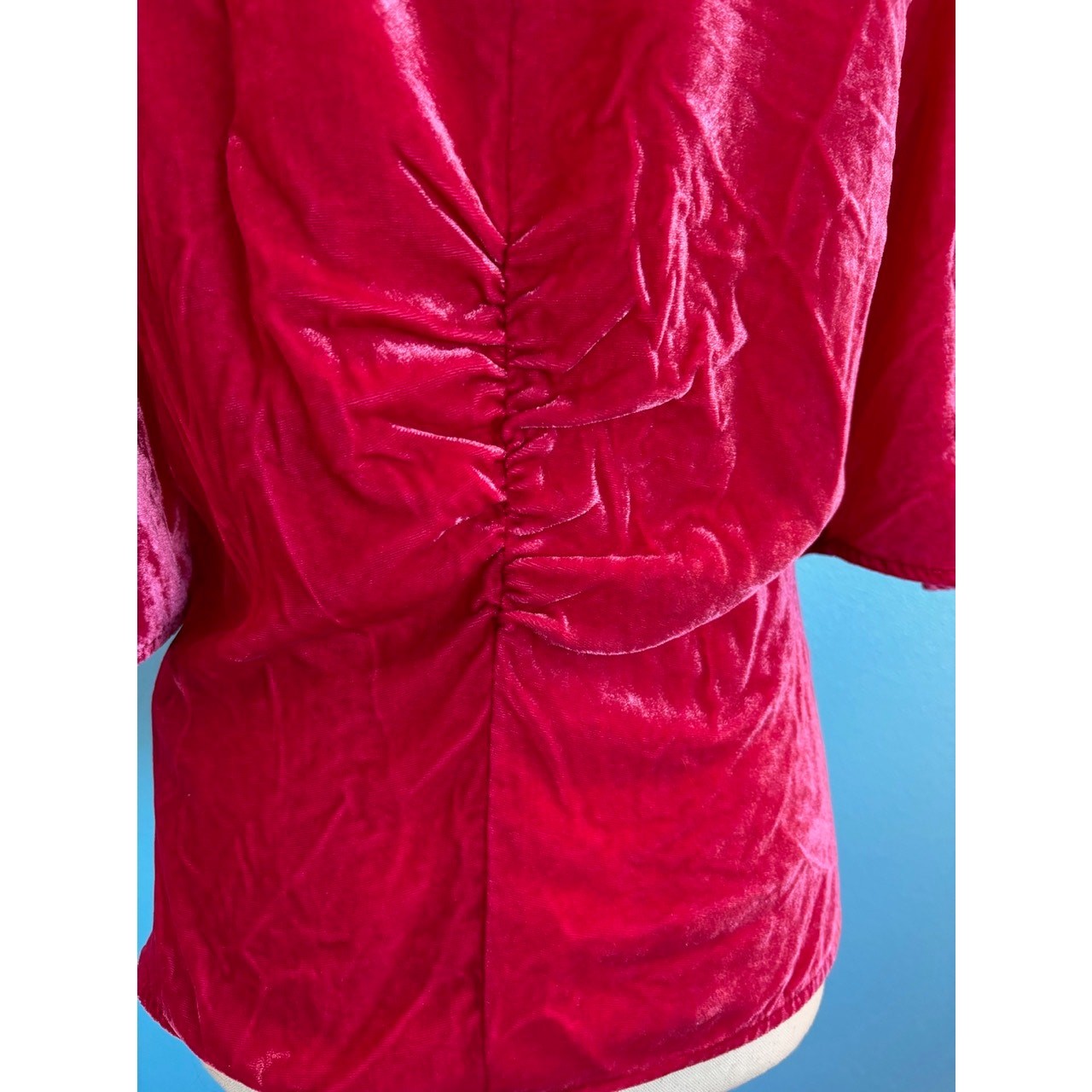 NWT Scotch & Soda Pink Velvet Top Side Zipper, Back Neckline Button w Keyhole M