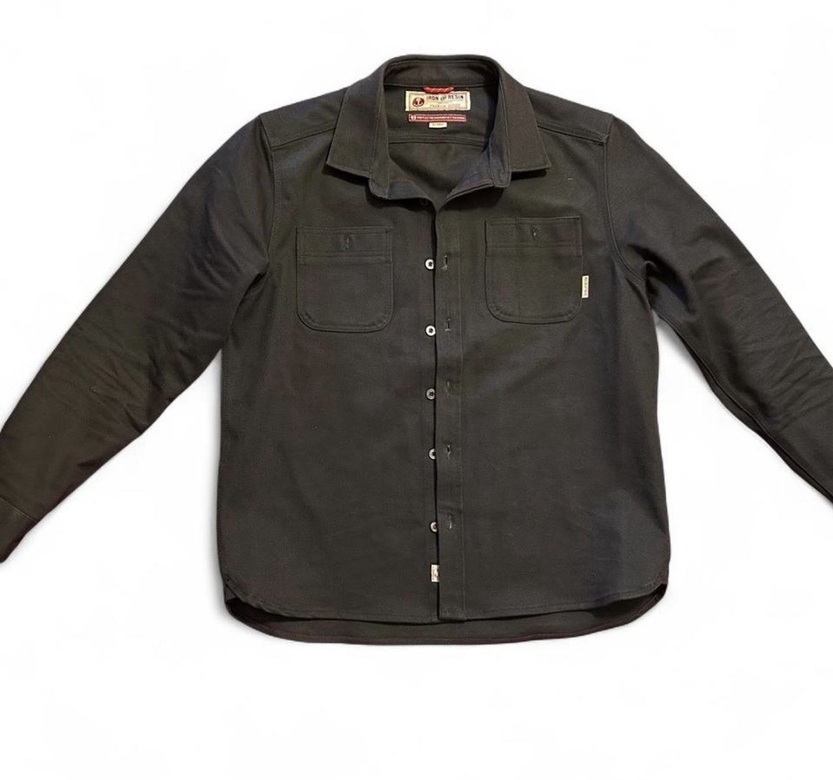 Iron and Resin button-up jacquard