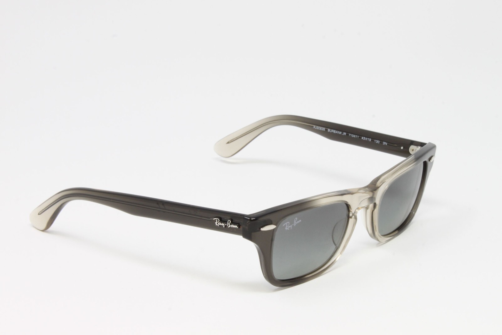 Ray Ban Junior Kids Sunglasses Transparent Grey 43mm Burbank RJ9083S 710411