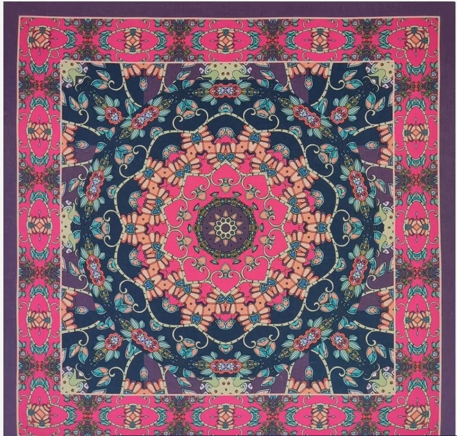 Bycc Bynn 4-Pack 100% Cotton Bandana Set, Vintage Graphic Print, 22×22 inches