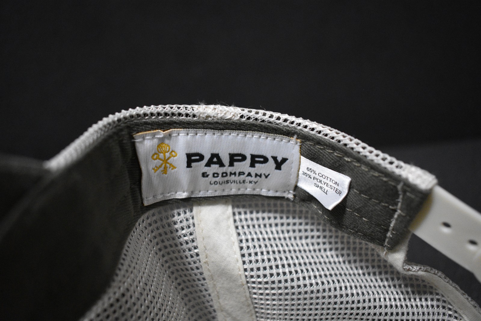Old Rip Van Winkle Distillery Pappy & Co Trucker Hat Cap Gray White Adjustable