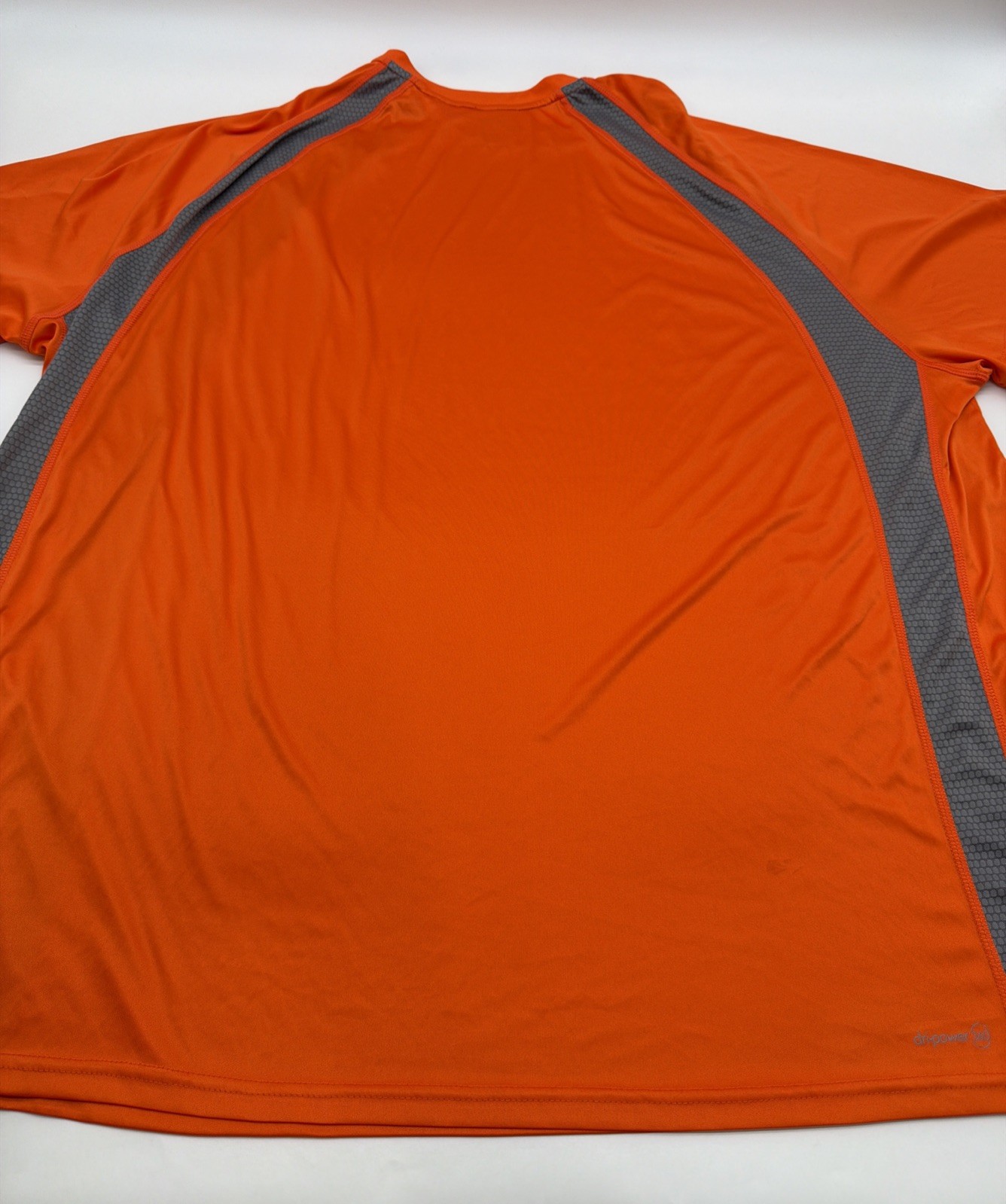 Russell Training Fit Dri-Power 360 T-shirt Men 5XL Orange & Gray Logo.#47854