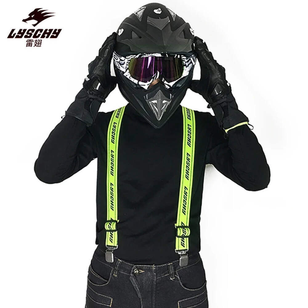 Heavy Duty Braces Straps For Motorcycle Riding Pants Elastic Adjustable Y Back S