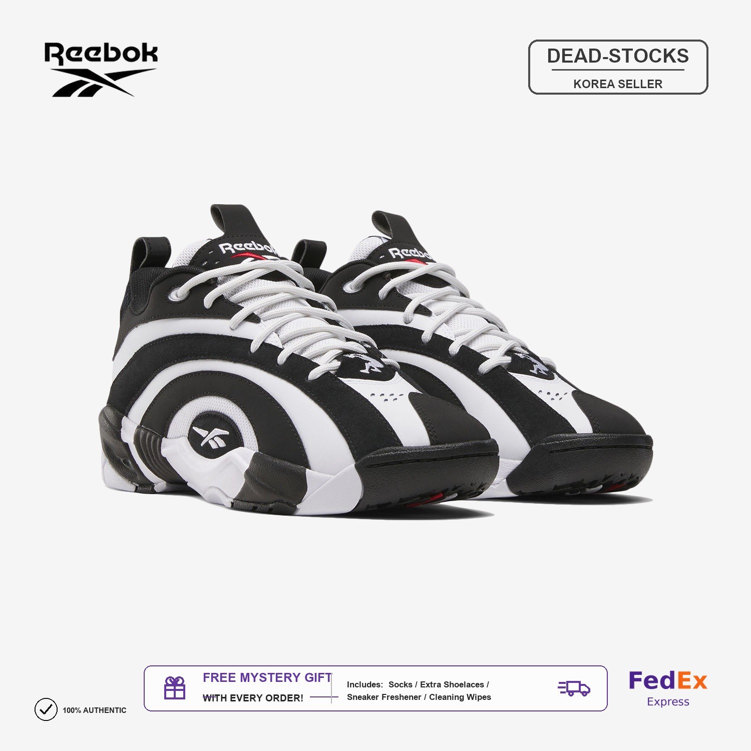 [Reebok] Men OG White Black 100244789 Expeditedship