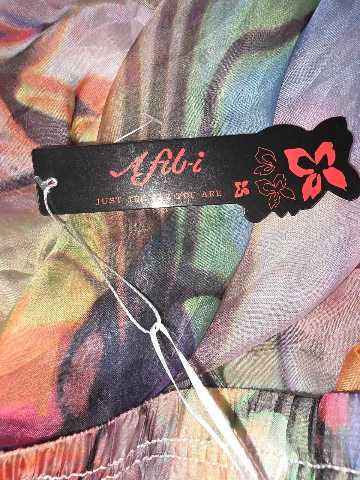 New with Tags Afil-i Maxi Skirt Multicolor Size 3XL Elastic Waist