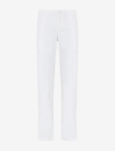 Armani Exchange Men’s Slim-Fit Cotton Chino Pants,White, 31 R .