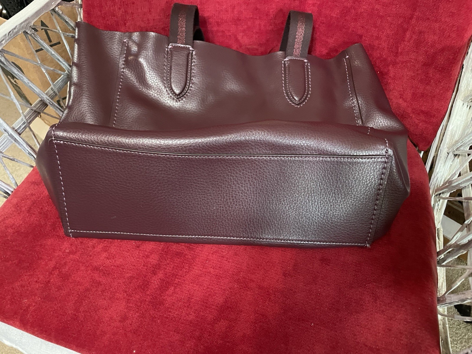 Coach Derby Tote Leather Burgundy Shoulder Bag NWT