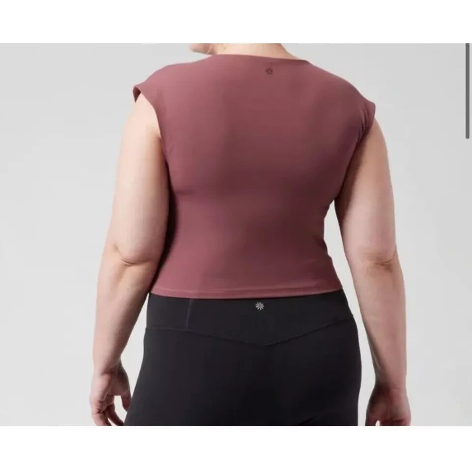 Athleta Vita Free Cropped Tee-Black-Size 3X-NWT