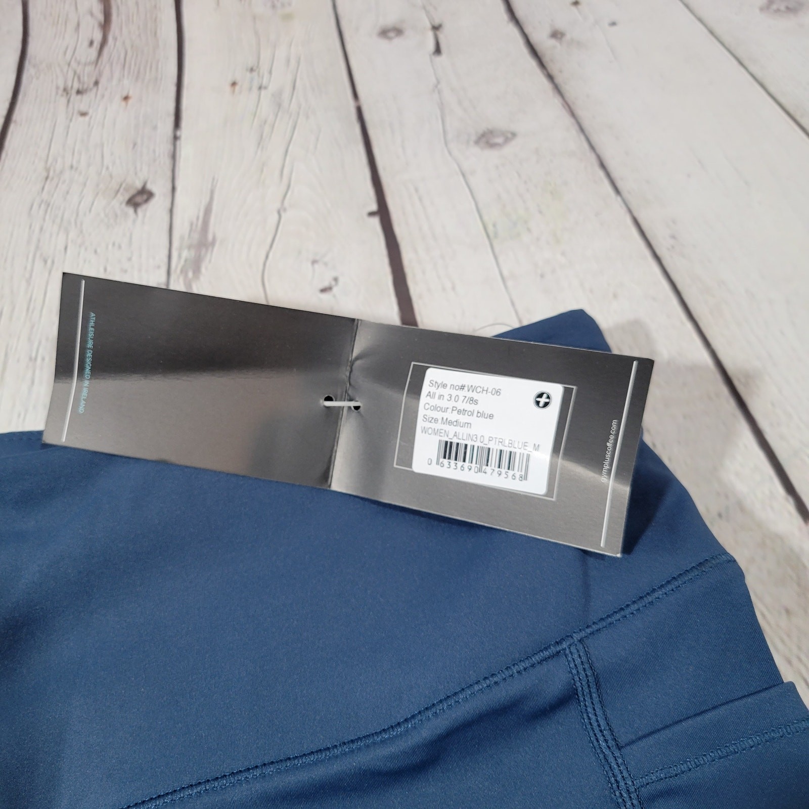Gym + Coffee Petrol Blue All in 3.0 7/8s Athletic Leggings Womens Medium Pockets