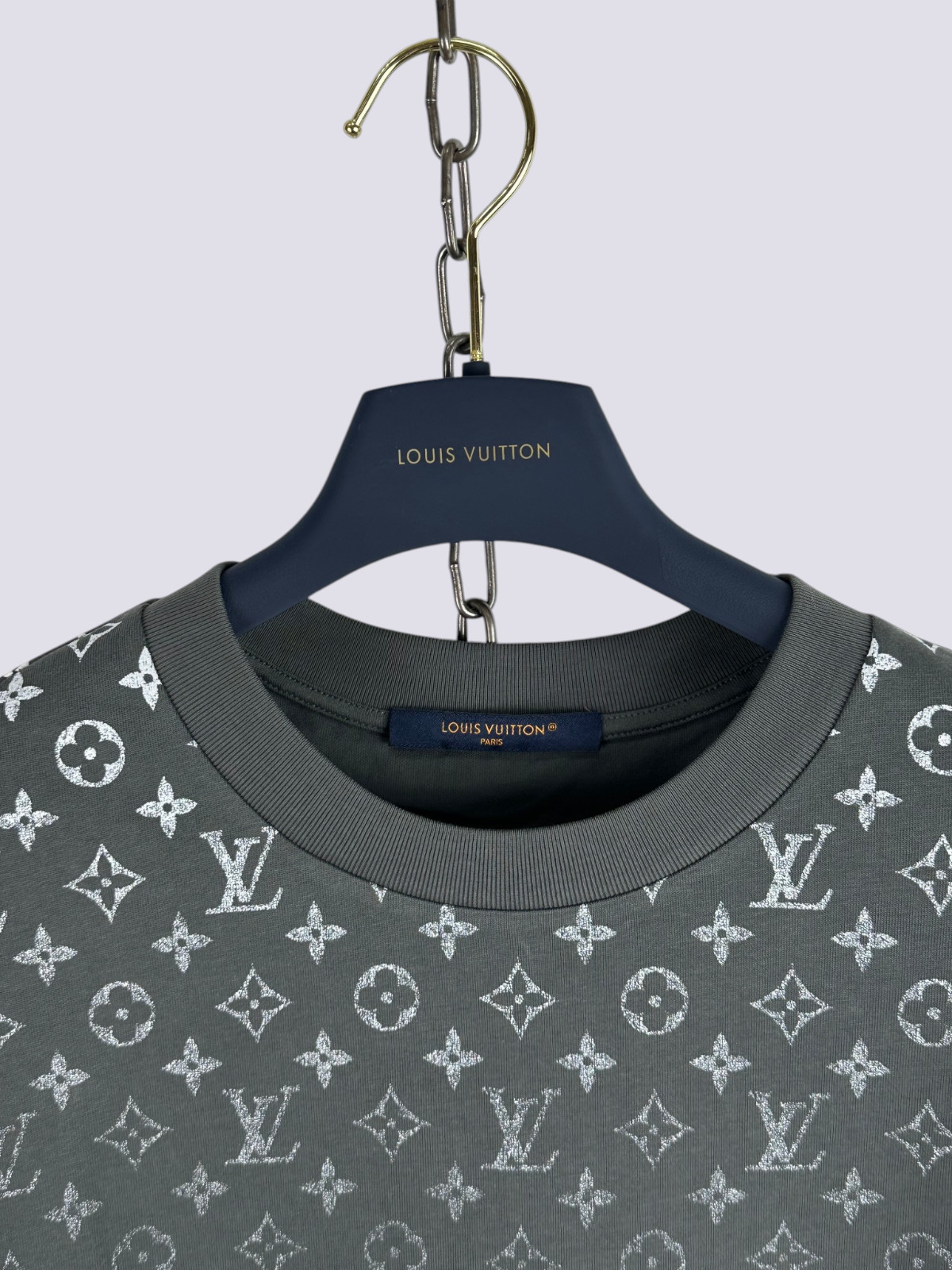 Louis Vuitton LV Monogram Gradient Cotton Crewneck T-Shirt Volcanic Ash Size M
