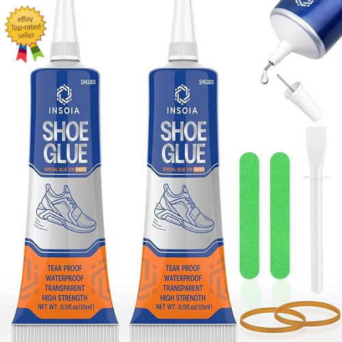 Shoe Glue Sole Repair Kit, Heavy Duty Shoe Adhesive, Waterproof, Flexible, Clear