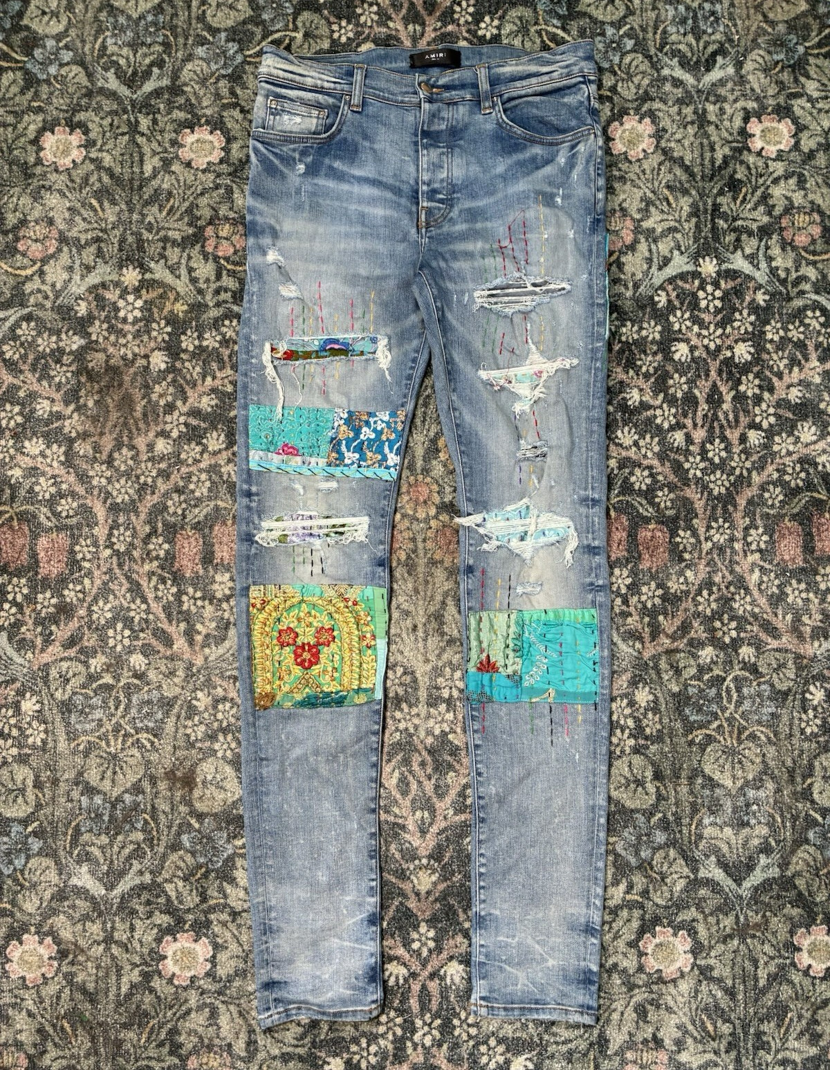 AMIRI quilted patchwork denim size 33