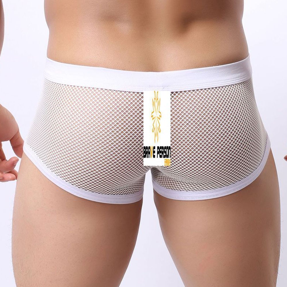 Comfortable Wear Men Underpants Breathable Boxers 20% Spandex 80% Nylon
