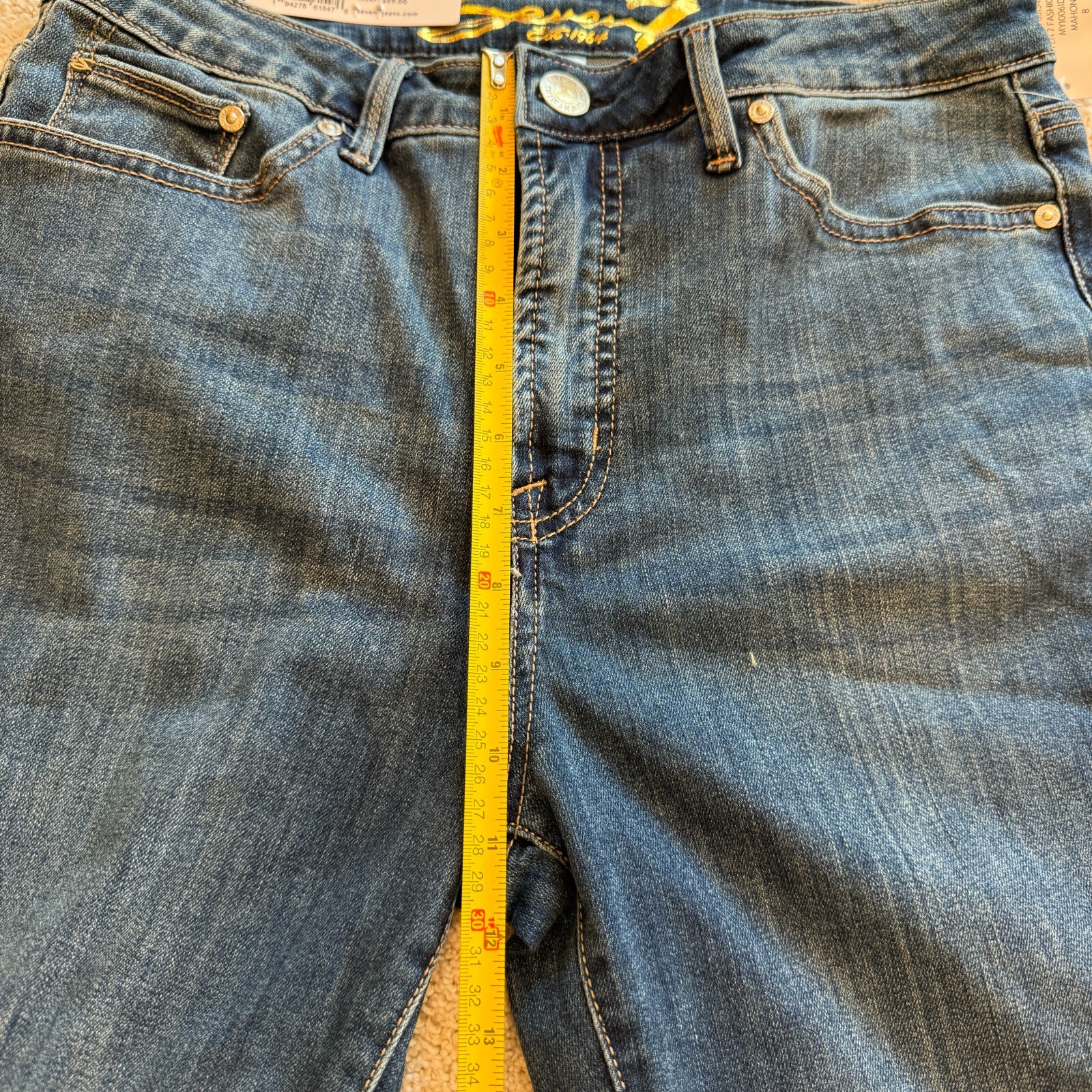 Seven7 Ladies High-Rise Step Hem Cropped Fashion Jean Size 8
