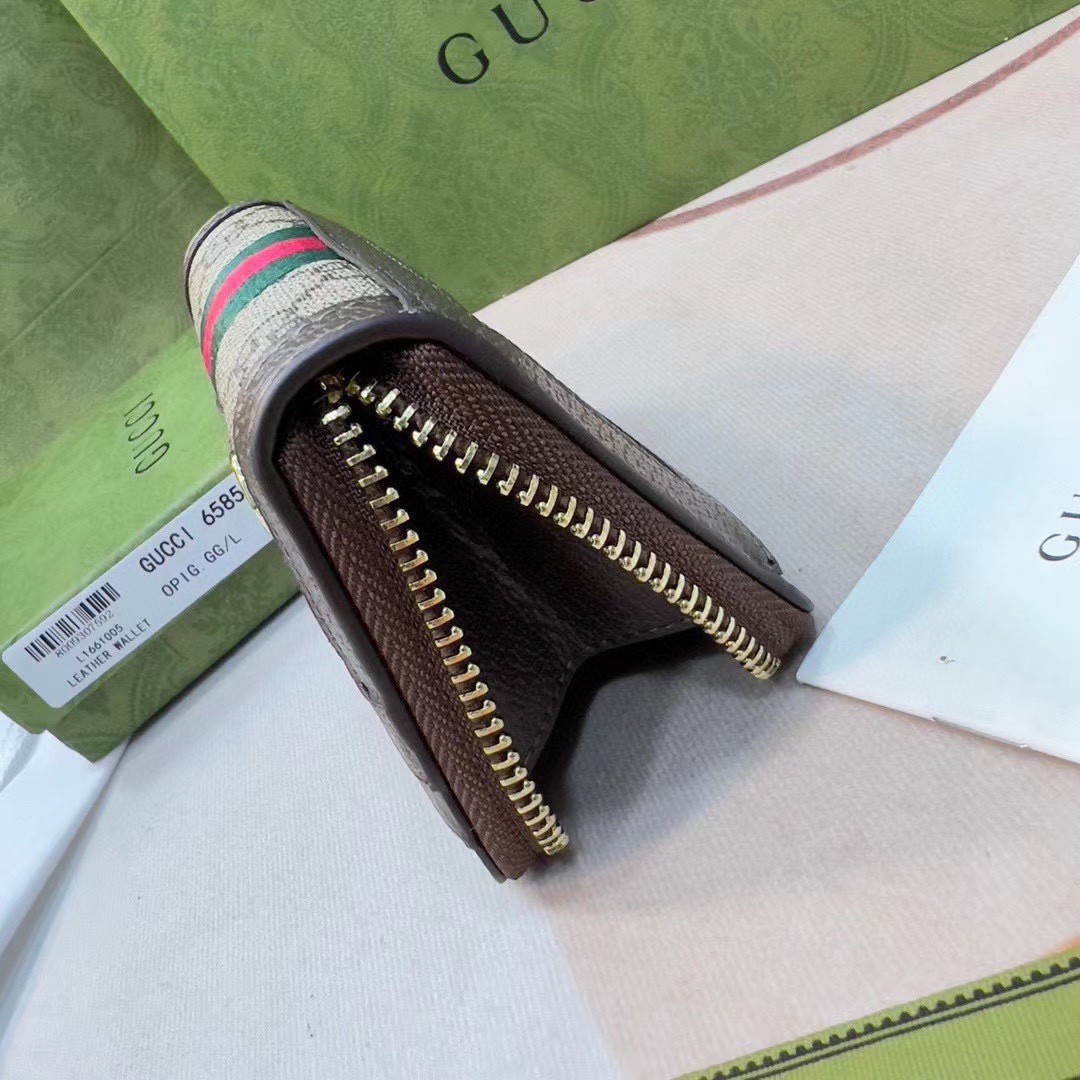 GG Ophidia Web Zippy Coin Purse Card Case Wallet