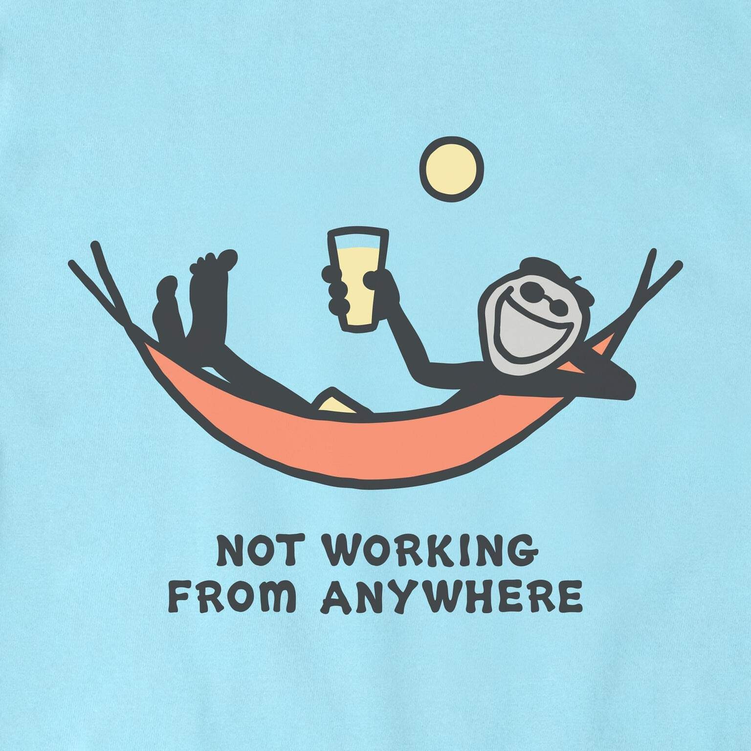Life is Good 153453 – Men’s Jake Hammock Not Working S/S Crusher-LITE Tee – Aqua