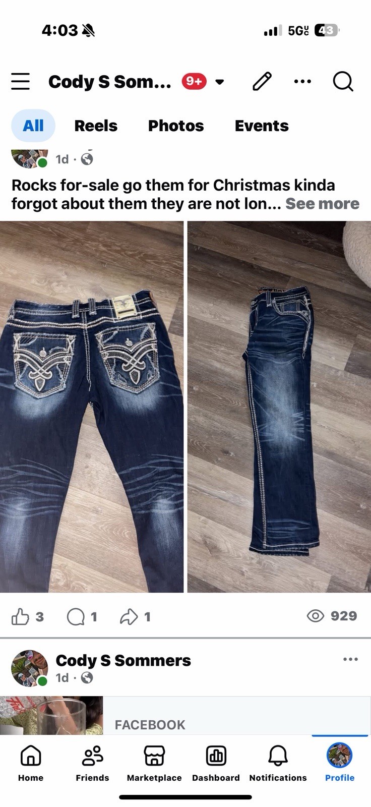 2 Pairs Of Jeans Both Buckle Jean One Rock Revival The Other Salvage.