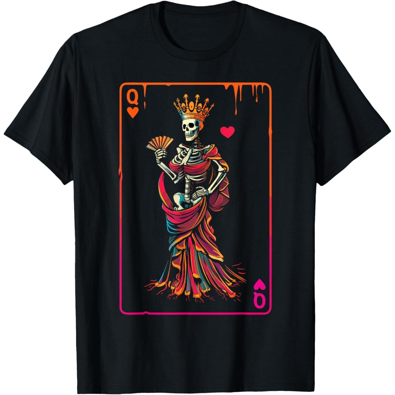 Queen of Hearts Halloween Costume Valentines Card Couple Set T-Shirt