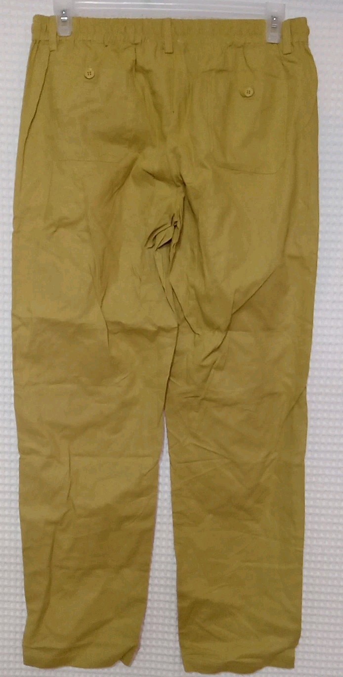 Womens Premium Soft Linen Cotton Pants Relaxed Fit Comfort Drawstring Large