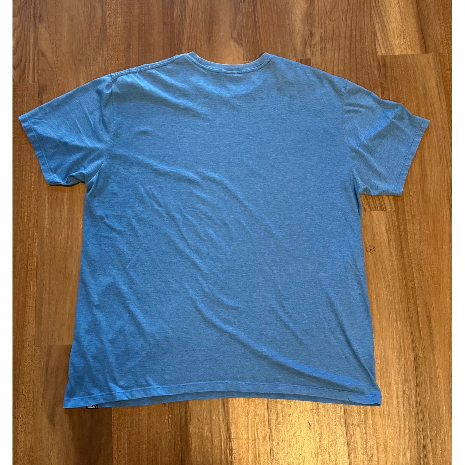 Vans Mens Blue Heathered Graffiti Logo Graphic T-Shirt Skate Streetwear XL