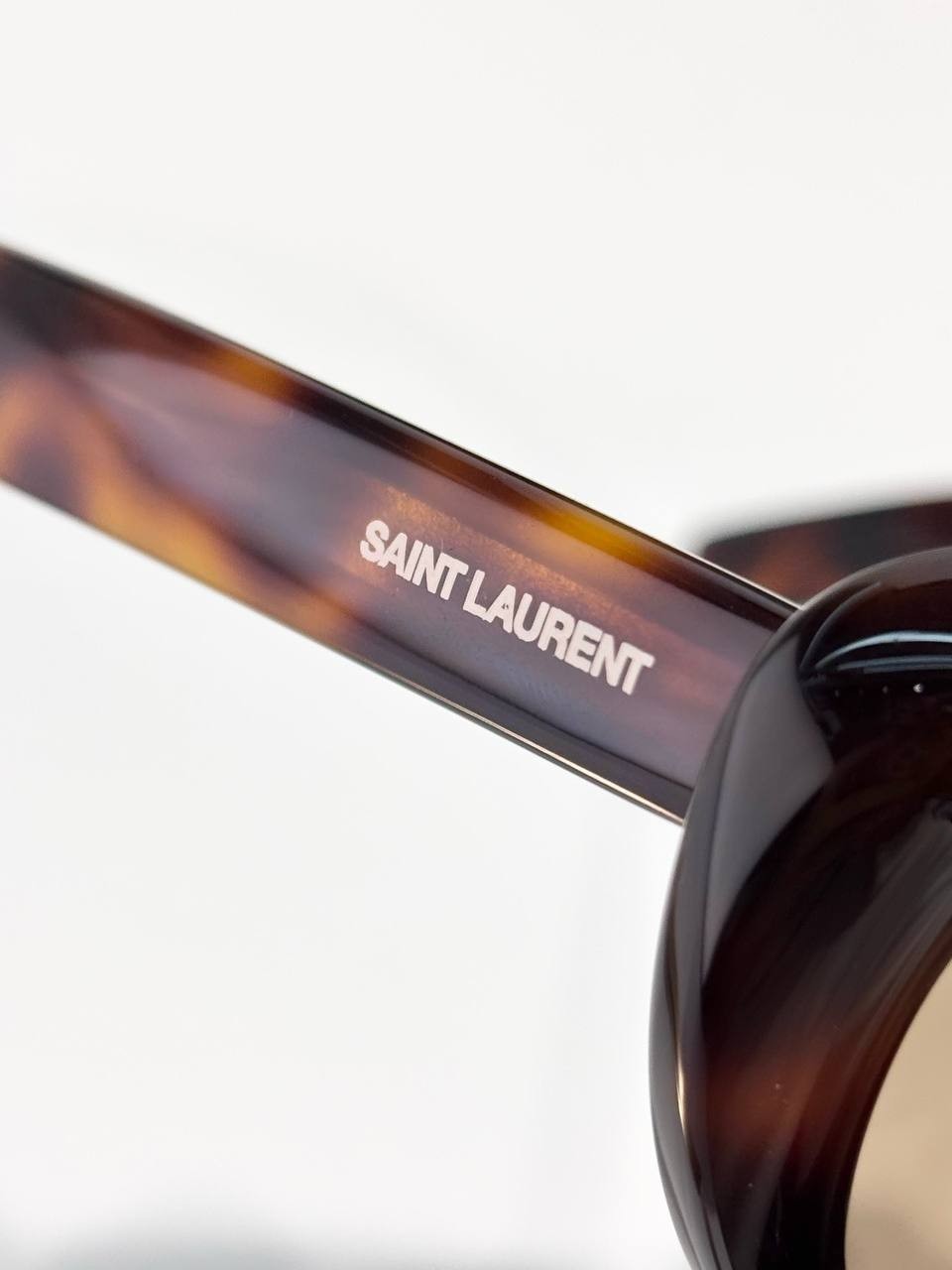 Saint Laurent SL859 Cat Eye Sunglasses Havana Beige Lens Premium Quality