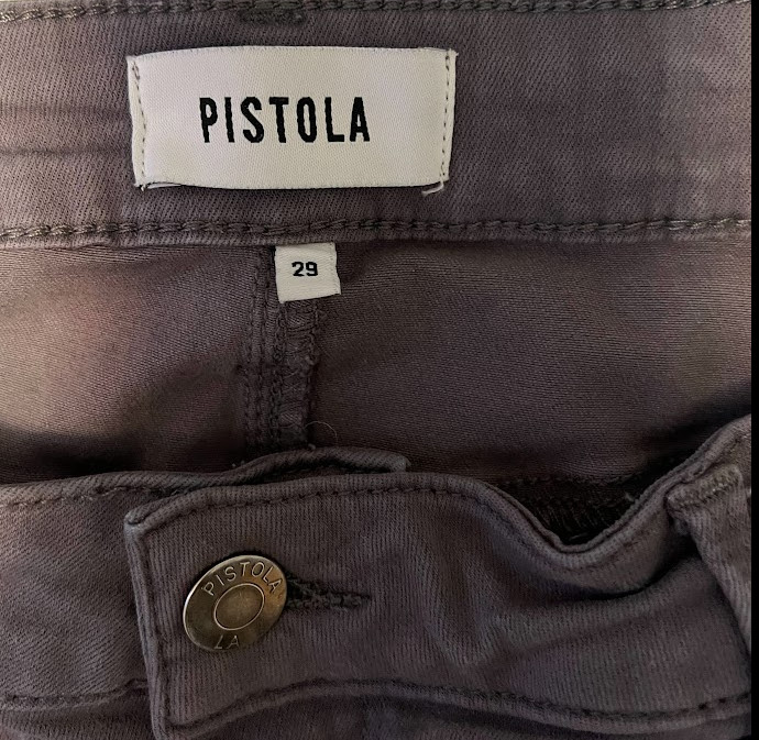 PISTOLA Hannah Cargo Skinny Pants Grey Size 29 Waist Utility Moto Zip Pockets