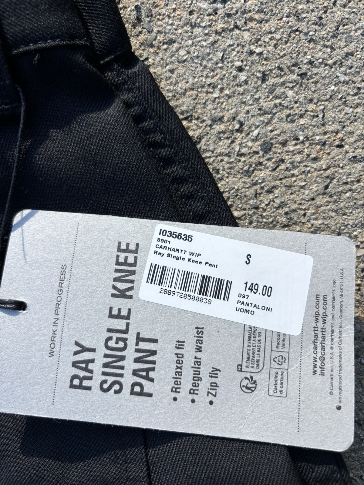 Carhartt WIP Ray Single Knee Pant Black