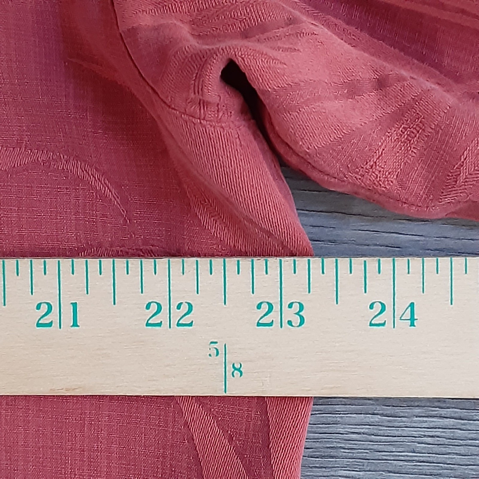 Tommy Bahama Mens Silk Camp Shirt Coral Tonal Jacquard Leaf Short Sleeve Large