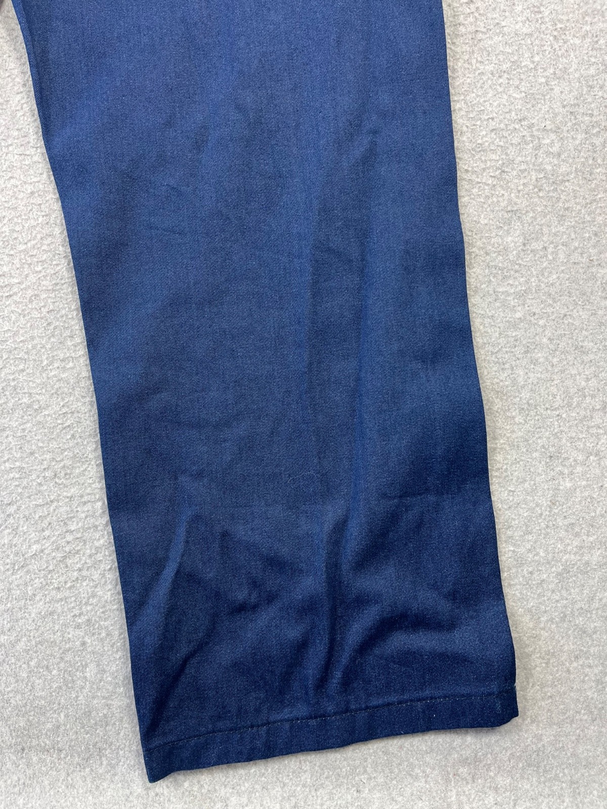 Big Smith Bib Overalls Mens 40×30 Blue Denim Triple Sticth Zipper Fly Carpenter