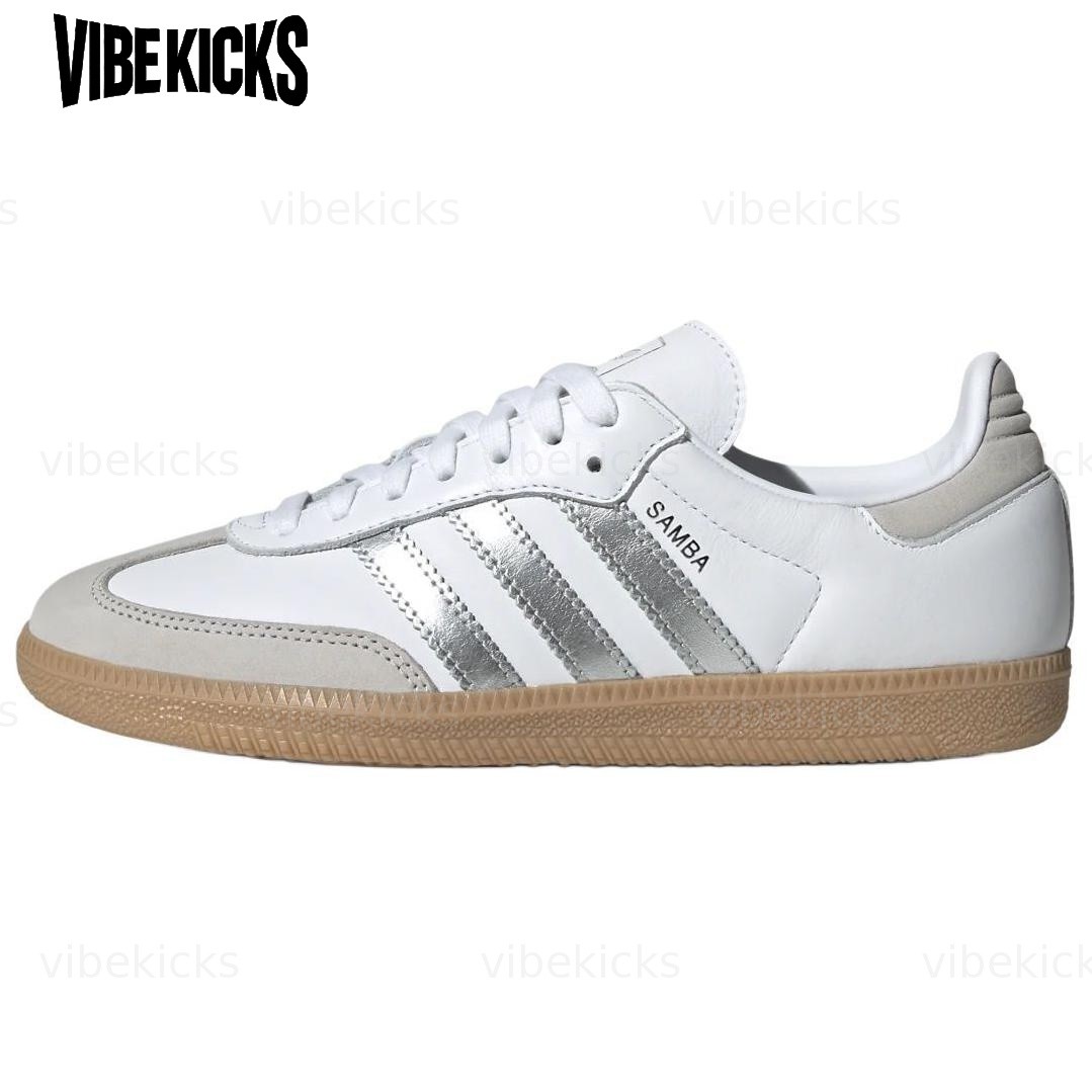 Adidas Wmns Samba OG ‘White Silver Metallic Grey’ JI2725 Women New