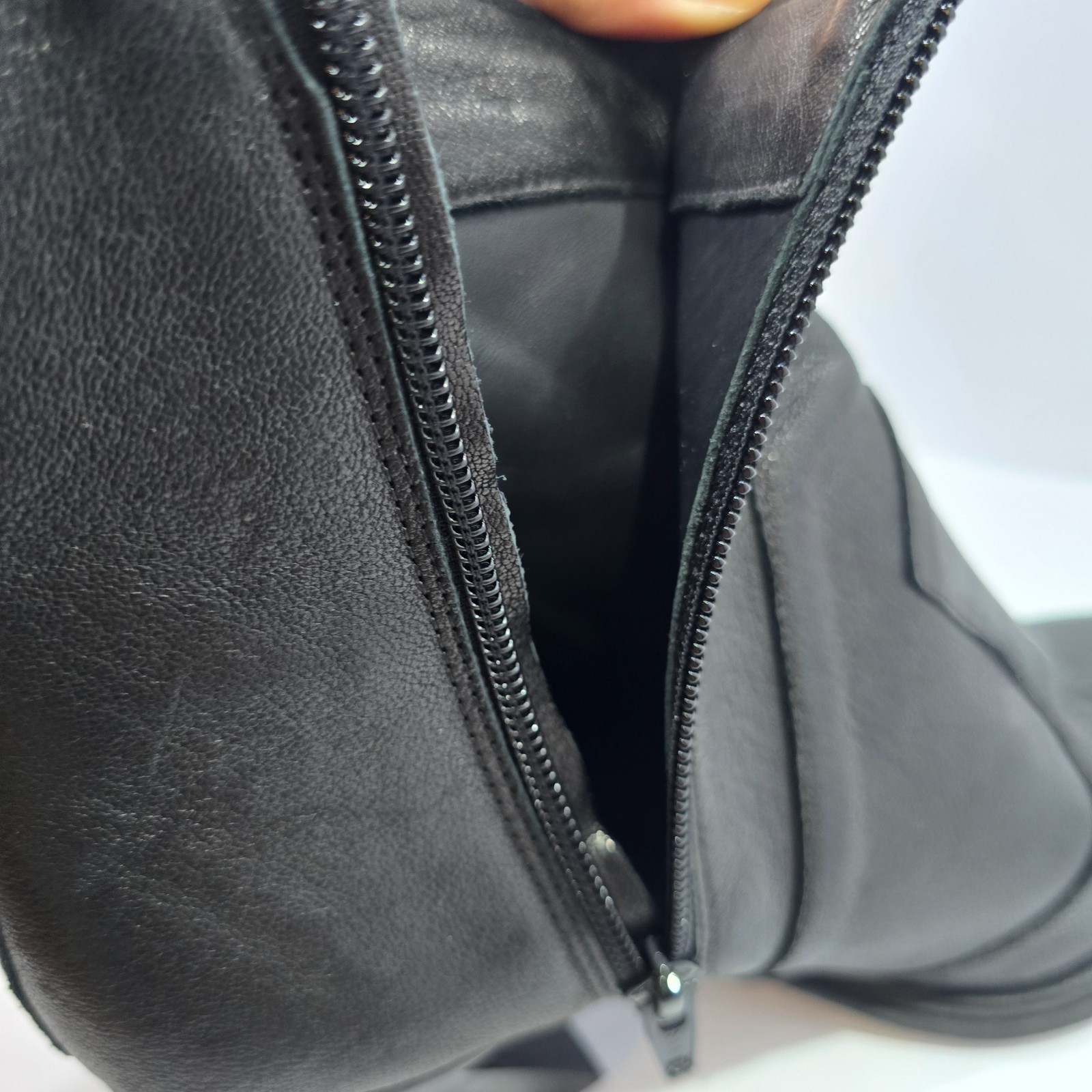 Emanuele Crasto Made in Italy Studded Western Ankle Boots Black Leather Point 38
