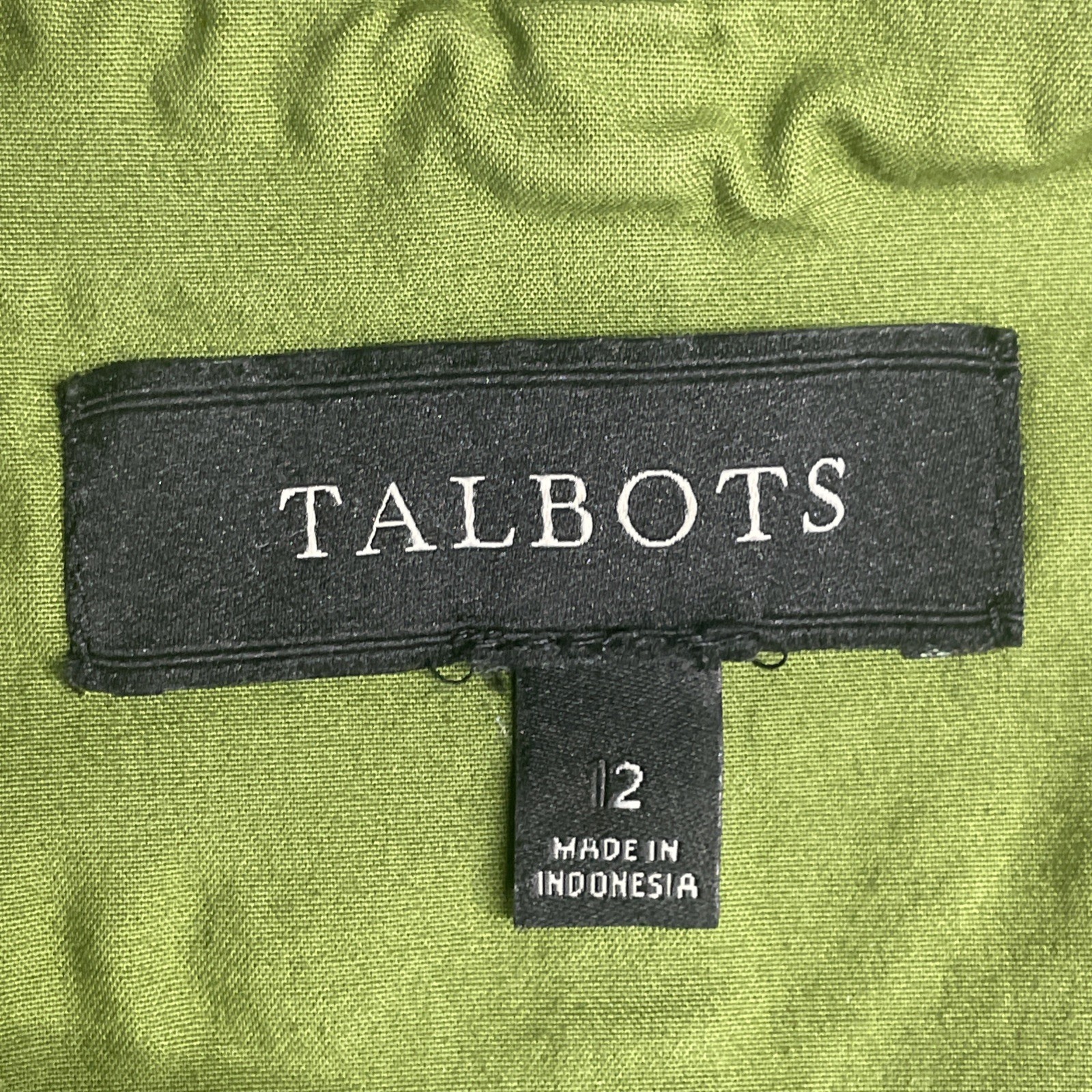 Talbots Utility Jacket Women’s Size 2 Green Military Safari Zip Button Cotton