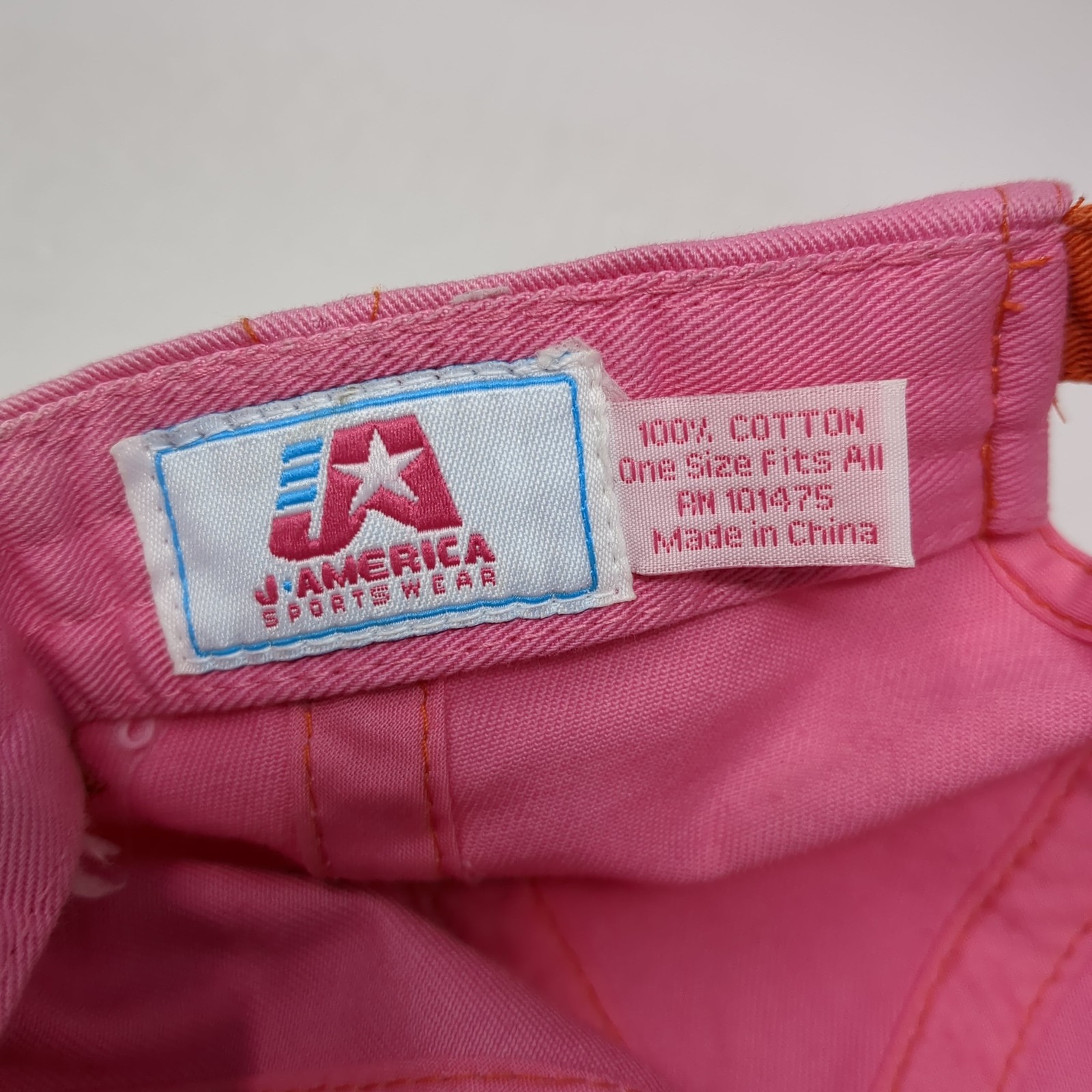 Relax Slideback Baseball Cap Pink One Size Adjustable J America Sportswear