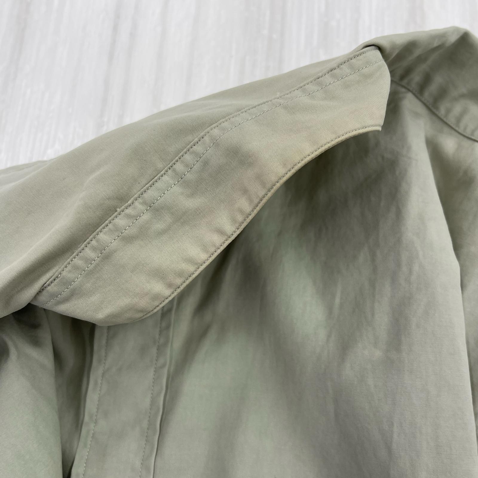 57773 AURALEE Orally Band collar sleevelessblouse size0/Pale khaki made in japan