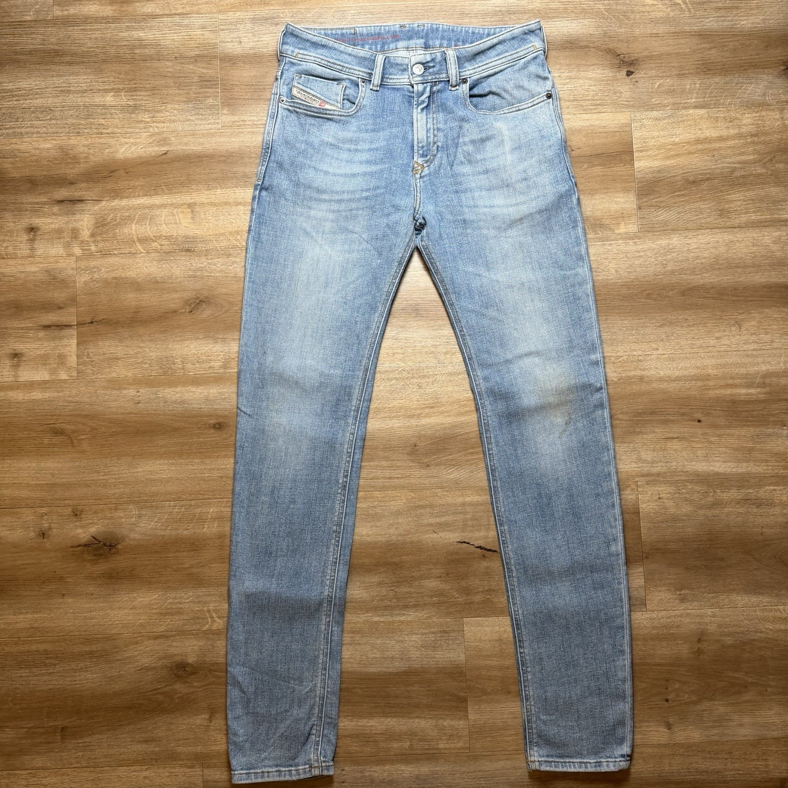 Diesel 1979 Sleenker Jeans Men 28×32 Blue Slim Skinny Stretch Light Wash 09C01