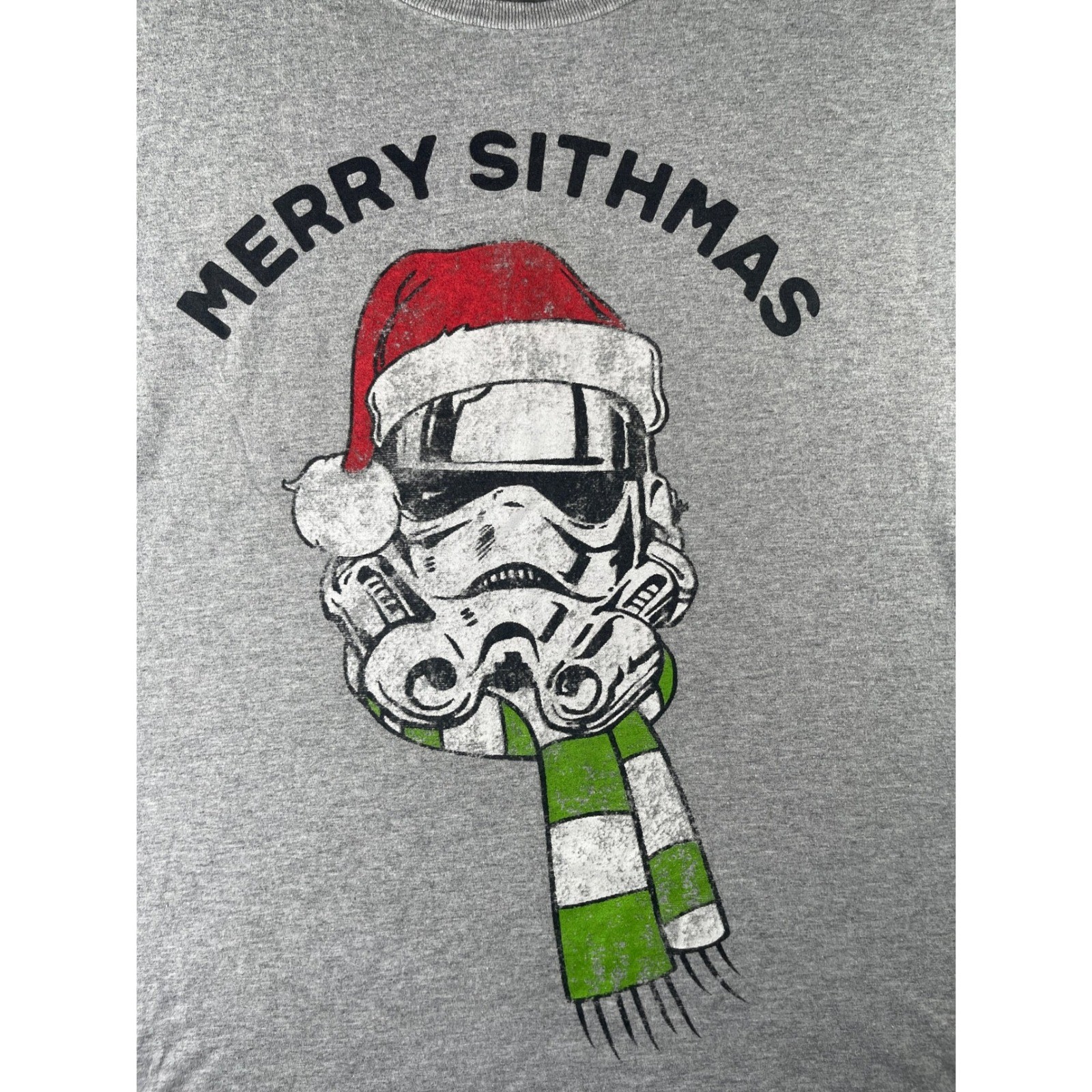 Star Wars Merry Sithmas Stormtrooper Christmas T-Shirt Gray Mad Engine Large