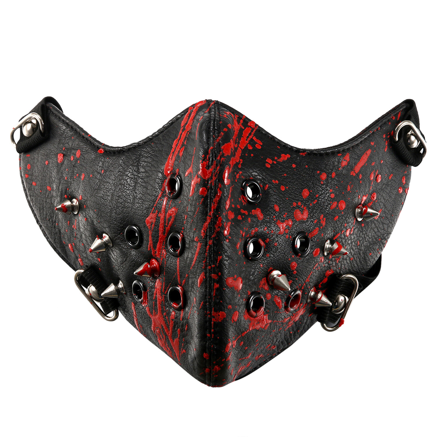 Punk Spike Rivet Skull Half Face Sport Mask Outdoors Motorcycle Biker Protection