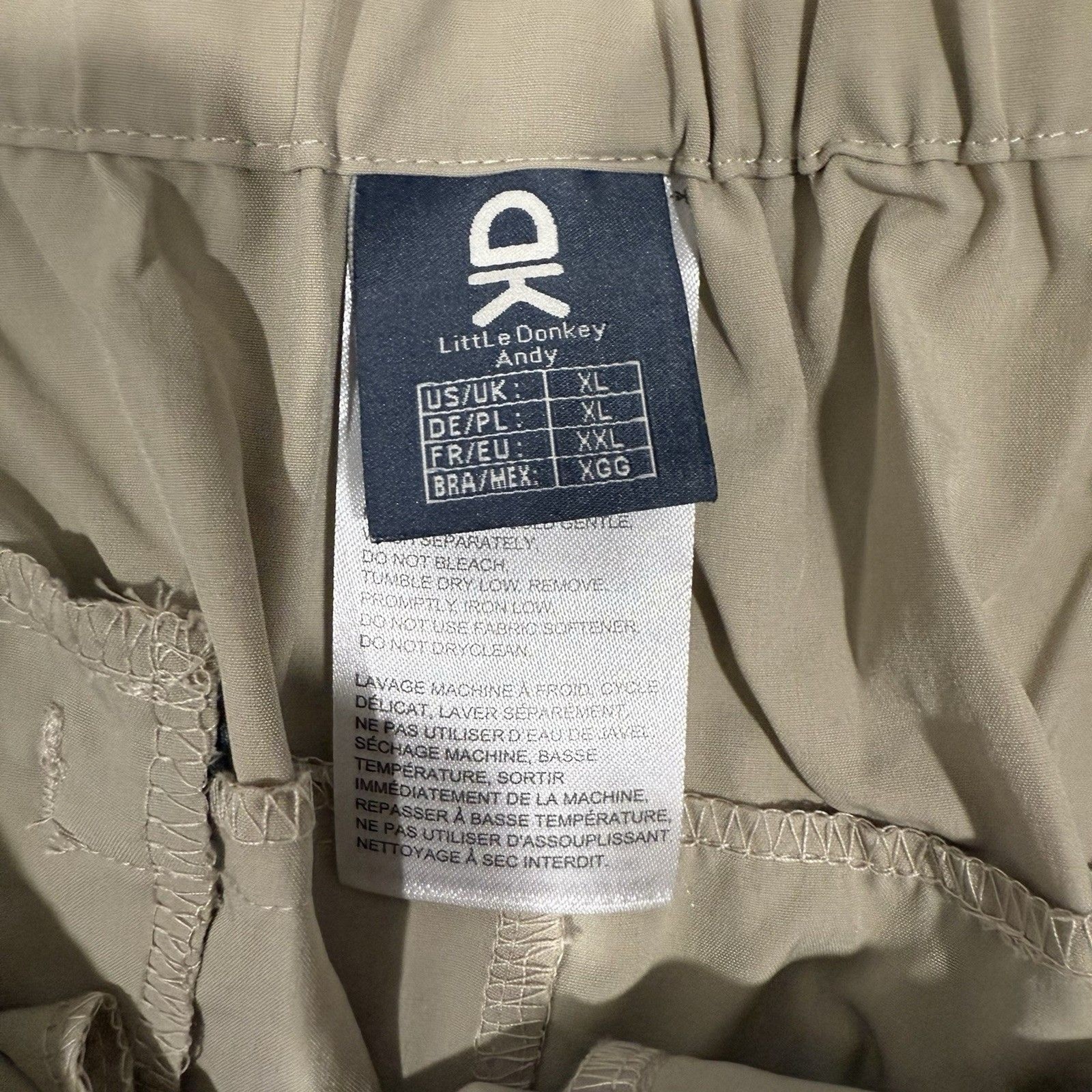 Men’s Stretch Quick Dry UPF 50+ Cargo Shorts In Khaki – XL