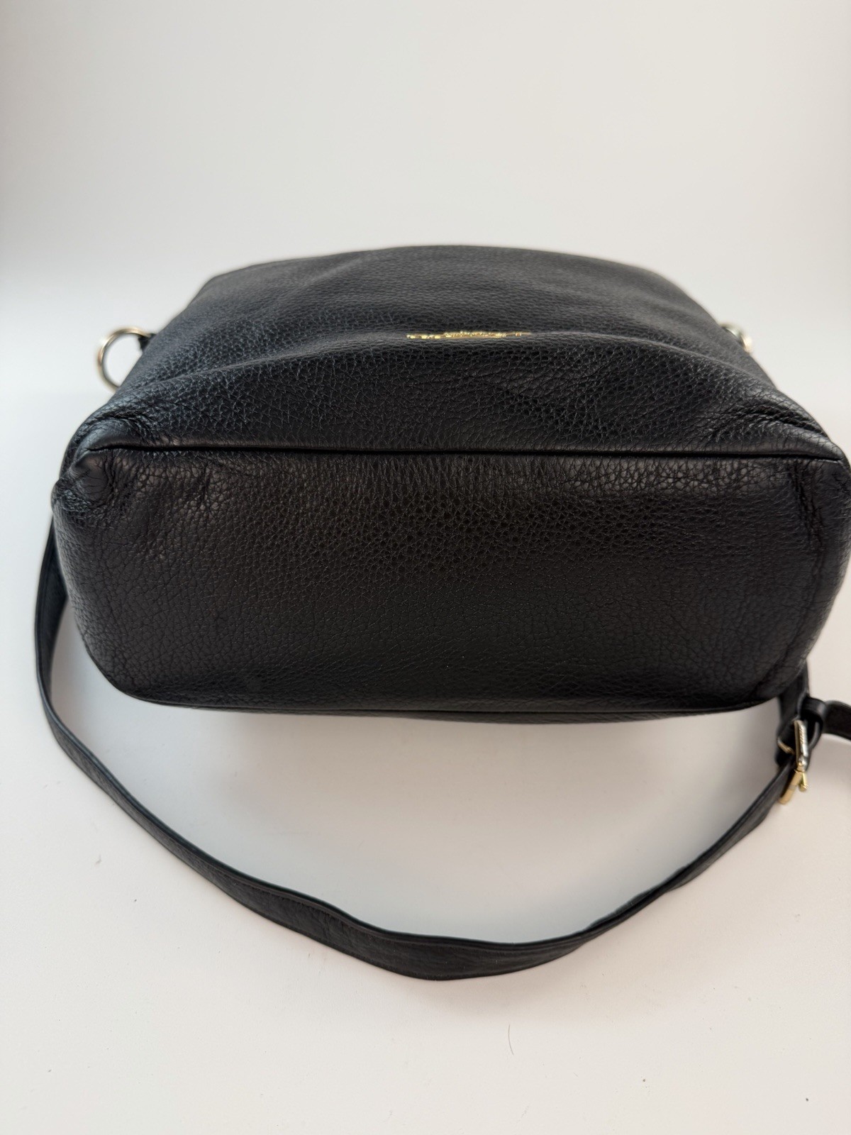 Coach Abby Duffle shoulder bag in black pebbled leather