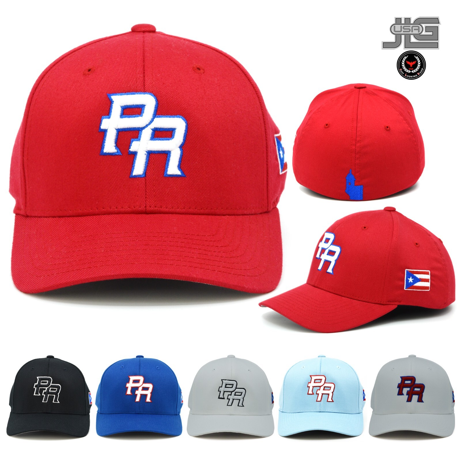 PUERTO RICO Flexfit Cap PR Embroidery hat Style Baseball Cap NEW