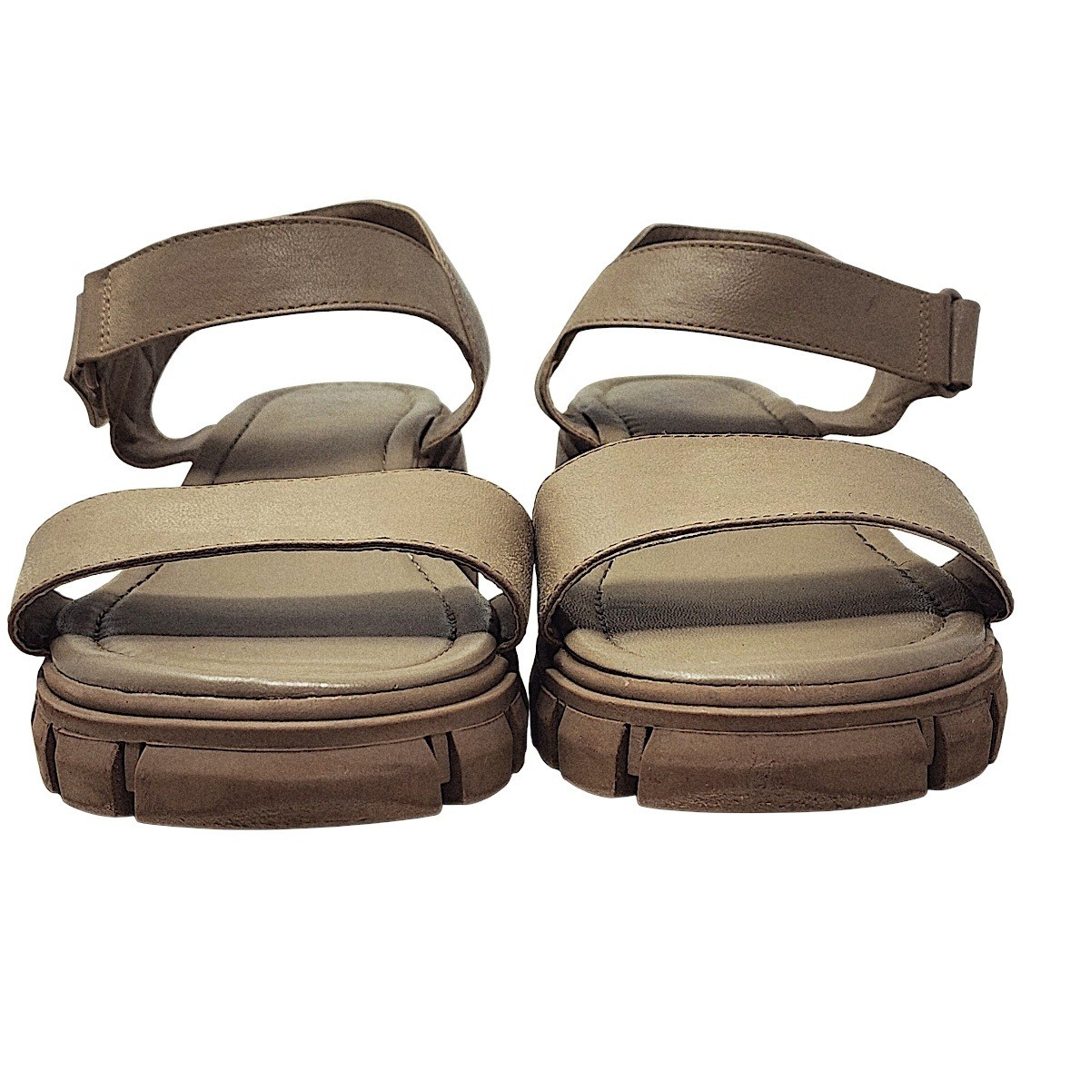 MIA Sandals 10 Wom Skyler Taupe Chunky Lug Sole Platform Block Heel Y2K Festival